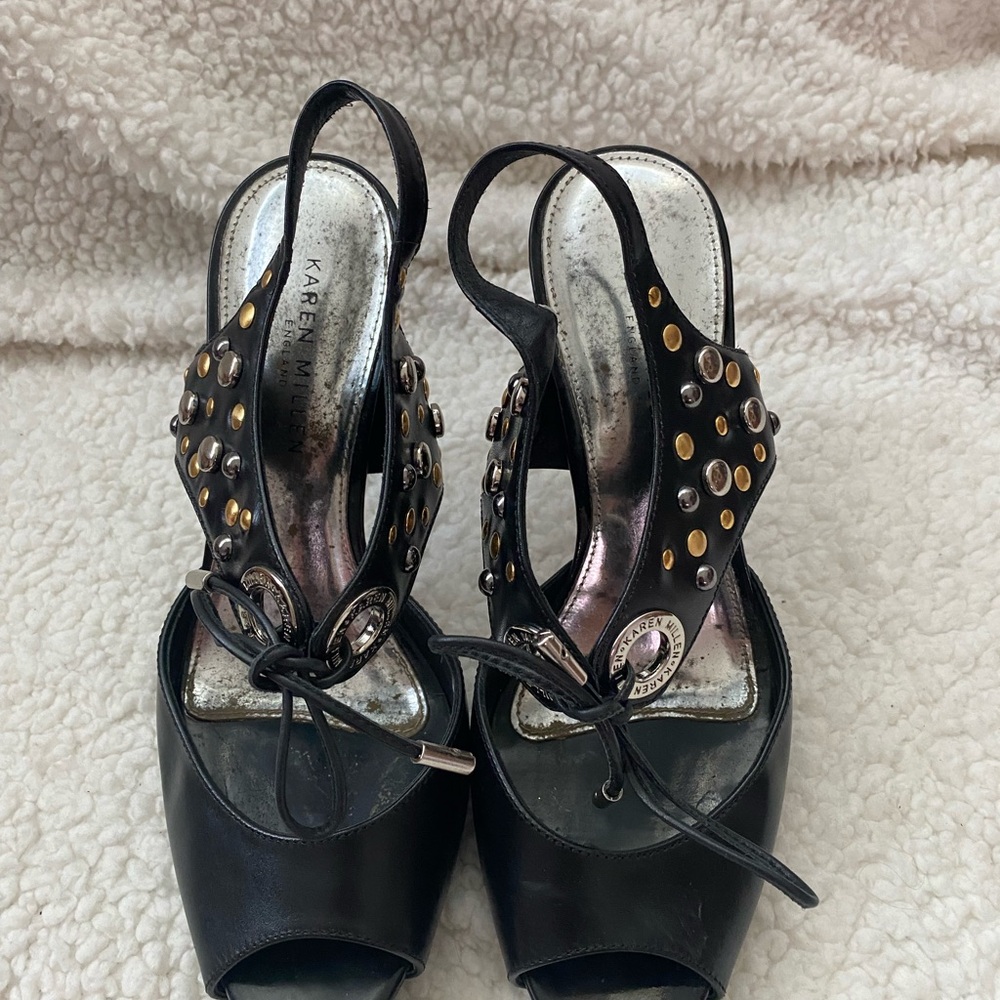 Karen Millen Black Studded Women's Shoes